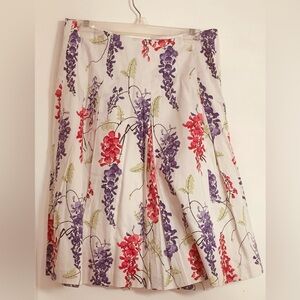 Talbots Floral Print Skirt 10